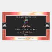 Classy Black Shiny Roos Golden Logo Product Label (Voorkant)