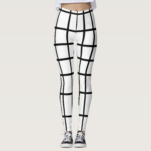 Classy Black Stripe Leggings (Voorkant)