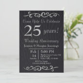 Classy Black Texture Jubileum Invitation Kaart (Staand voorkant)
