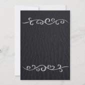 Classy Black Texture Jubileum Invitation Kaart (Achterkant)