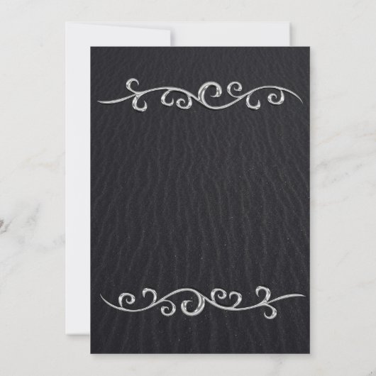 Classy Black Texture Jubileum Invitation Kaart (Achterkant)
