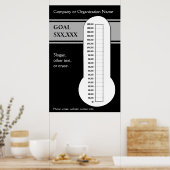 Classy Black Thermometer Poster (Keuken)