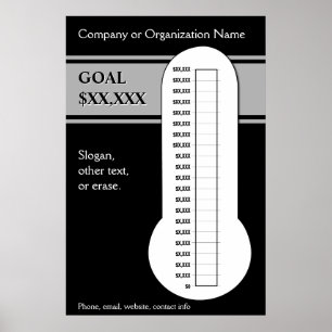 Classy Black Thermometer Poster