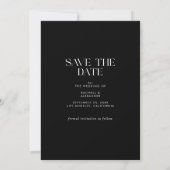 Classy Black We krijgen een foto van een gehuwde a Save The Date (Achterkant)