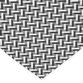 Classy Black & White Art Deco Herringbone Pattern Korte Tafelloper (Hoek)