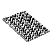 Classy Black & White Art Deco Herringbone Pattern Notitieboek (Rechterzijde)