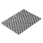 Classy Black & White Art Deco Herringbone Pattern Notitieboek (Linkerzijde)