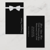 Classy Black White Bowtie Mannen Draag Visitekaart Visitekaartje (Voorkant / Achterkant)
