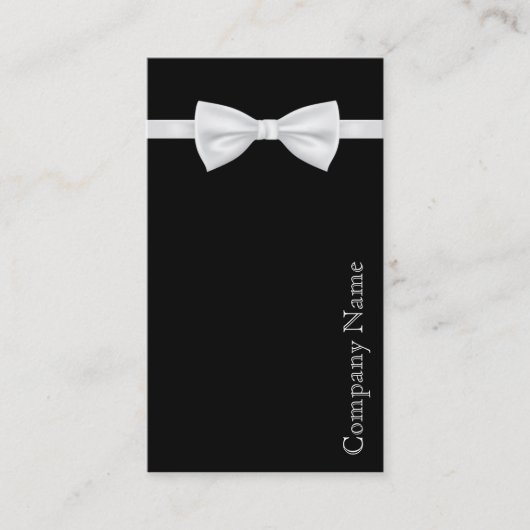 Classy Black White Bowtie Mannen Draag Visitekaart Visitekaartje (Voorkant)