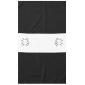 Classy Black White Business Logo Stripe Event Show Tafelkleed (Voorkant)