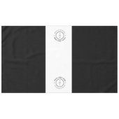 Classy Black White Business Logo Stripe Event Show Tafelkleed (Voorkant (Horizontaal))