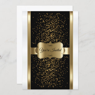 Classy Black, White en Gold Kaart