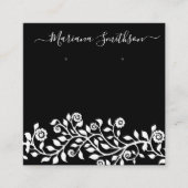 Classy Black White — Kaarten met groot draagvlak Vierkante Visitekaartje (Voorkant)