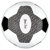 Classy Black White met schuifwiel Damask-patroon Voetbal (Gedraaid)