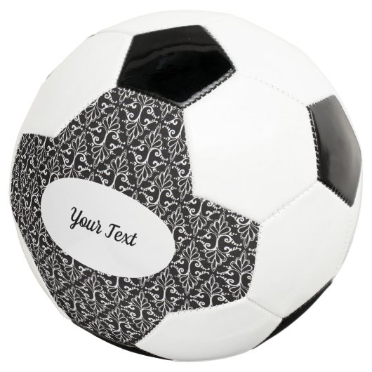 Classy Black White met schuifwiel Damask-patroon Voetbal (Drie kwart)