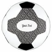 Classy Black White met schuifwiel Damask-patroon Voetbal (Voorkant)
