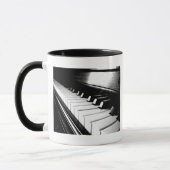 Classy Black & White Piano Photography Mok (Links)