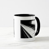 Classy Black & White Piano Photography Mok (Voorkant rechts)
