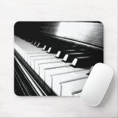 Classy Black & White Piano Photography Muismat (Met muis)