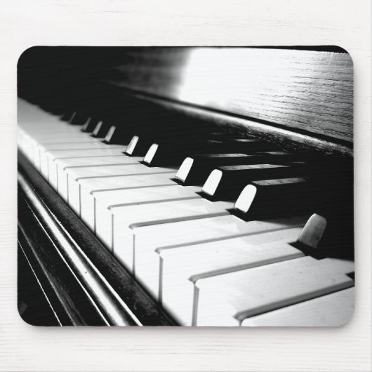 Classy Black & White Piano Photography Muismat (Voorkant)
