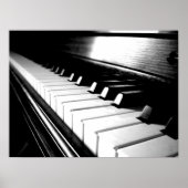Classy Black & White Piano Photography Poster (Voorkant)