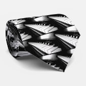 Classy Black & White Piano Photography Stropdas (Opgerold)