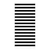Classy Black White Stripes Golden Label prijslijst Reclamekaart (Achterkant)