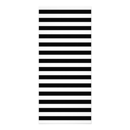 Classy Black White Stripes Golden Label prijslijst Reclamekaart (Achterkant)