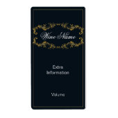 Classy Black Wine Label (Voorkant)