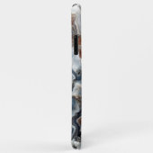Classy Blauw Bruin Grijs Wit Kwarts Agaat Patroon Case-Mate iPhone Case (Achterkant/rechts)