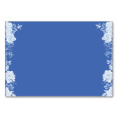 Classy Blauw Wit Chinoiserie Zittafel Nummer Kaart (Achterkant)