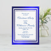 Classy Blauw & Wit Kerstfeest Kaart (Staand voorkant)