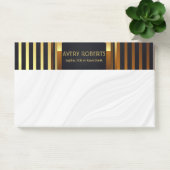 Classy blauw zwart goud Elegant luxe geometrisch Post-it® Notes (Kantoor)