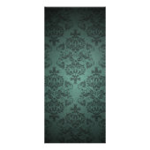 Classy Blauwgroen Damask-background-rackKaarten Reclamekaart (Achterkant)