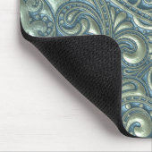 Classy Blauwgroen Elegant  Paisley Floral Pattern Muismat (Hoek)