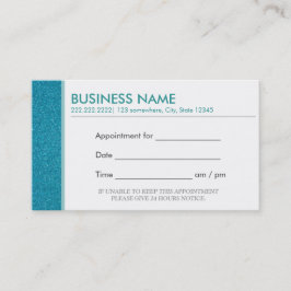 Classy Blauwgroen Glitter Appointment Visitekaartj Afsprakenkaartje