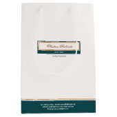 Classy Blauwgroen Ivoor Medium Cadeauzakje (Voorkant)