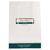 Classy Blauwgroen Ivoor Medium Cadeauzakje (Achterkant)