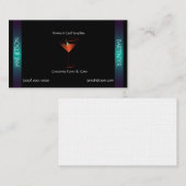 Classy Blauwgroen Metallic Martini Bartender Sjabl Visitekaartje (Voorkant / Achterkant)