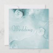 Classy  Blauwgroen Wedding Gown Wedding Kaart (Voorkant)