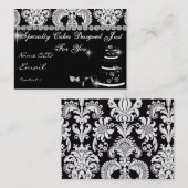 Classy Bling BAKERY Visitekaartje Damasontwerp (Voorkant / Achterkant)
