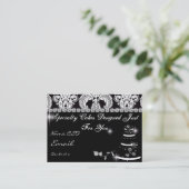 Classy Bling BAKERY Visitekaartje Damasontwerp (Staand voorkant)