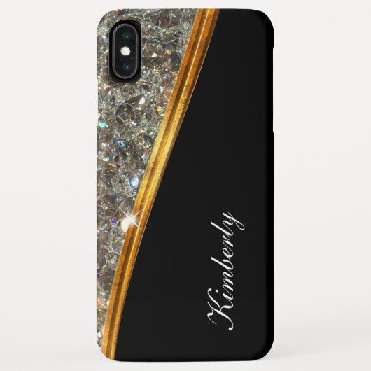 Classy Bling Monogram Dames Design Case-Mate iPhone Case (Achterkant)