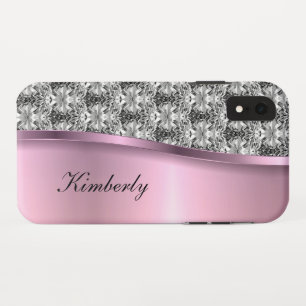 Classy Bling Monogram Roos Gold Design Case-Mate iPhone Case