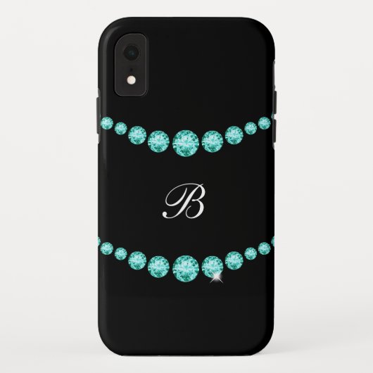 Classy Bling Monogram Style Case-Mate iPhone Case (Achterkant)