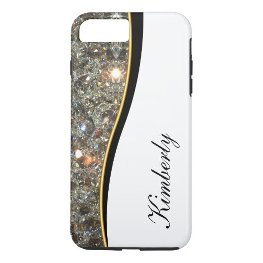 Classy Bling Monogram Style Case-Mate iPhone Case (Achterkant)