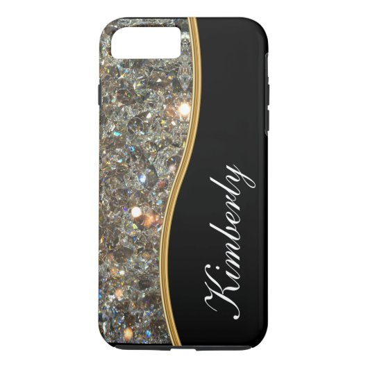 Classy Bling Monogram Style Case-Mate iPhone Case (Achterkant)