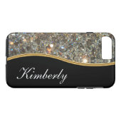 Classy Bling Monogram Style Case-Mate iPhone Case (Achterkant (Horizontaal))