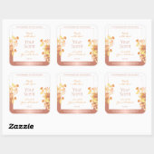 Classy Bloemen Product Labels Wit en Roos Goud (Vel)