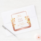 Classy Bloemen Product Labels Wit en Roos Goud (Envelop)